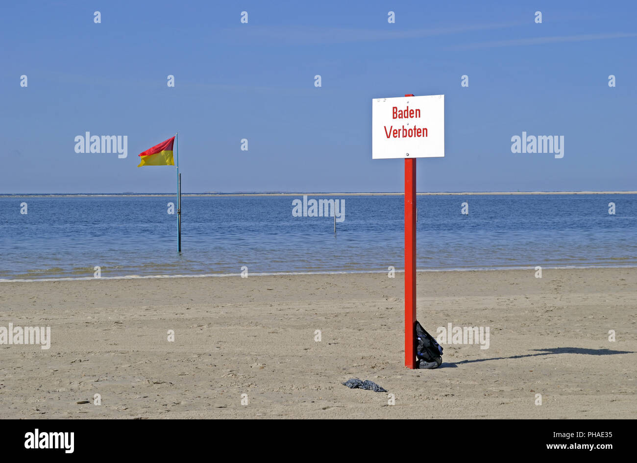 Strand, Anzeige Stockfoto