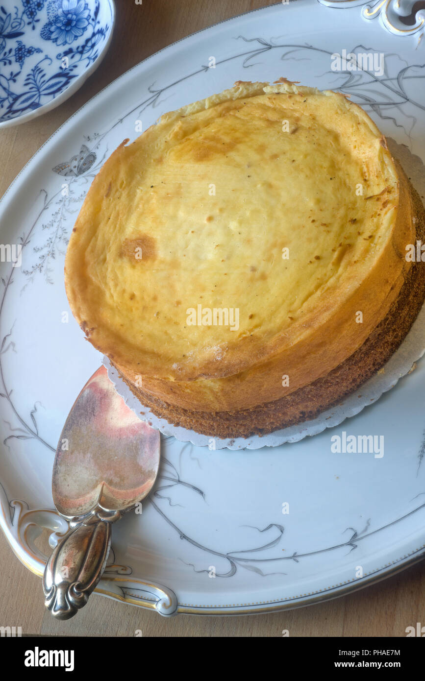 Ein Käse Kuchen, deutschen Stil Stockfoto