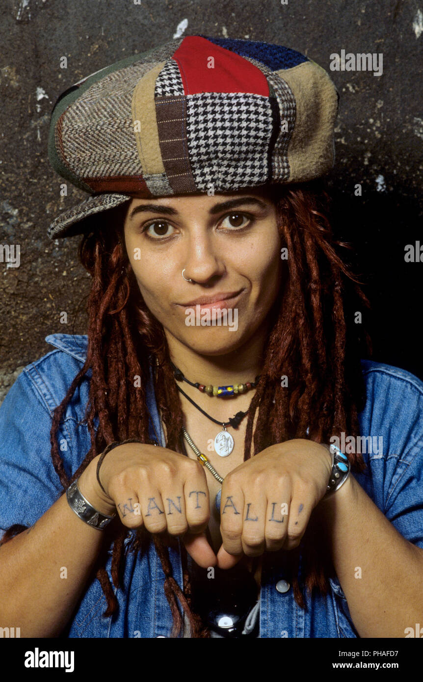 Linda Perry (4 Non Blondes) am 18.07.1993 in Bad Mergentheim. | Verwendung weltweit Stockfoto