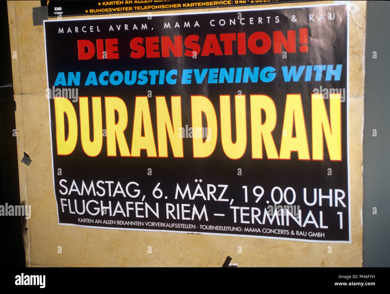 Duran Duran am 06.03.1993 in München, München - Plakat | Verwendung weltweit Stockfoto