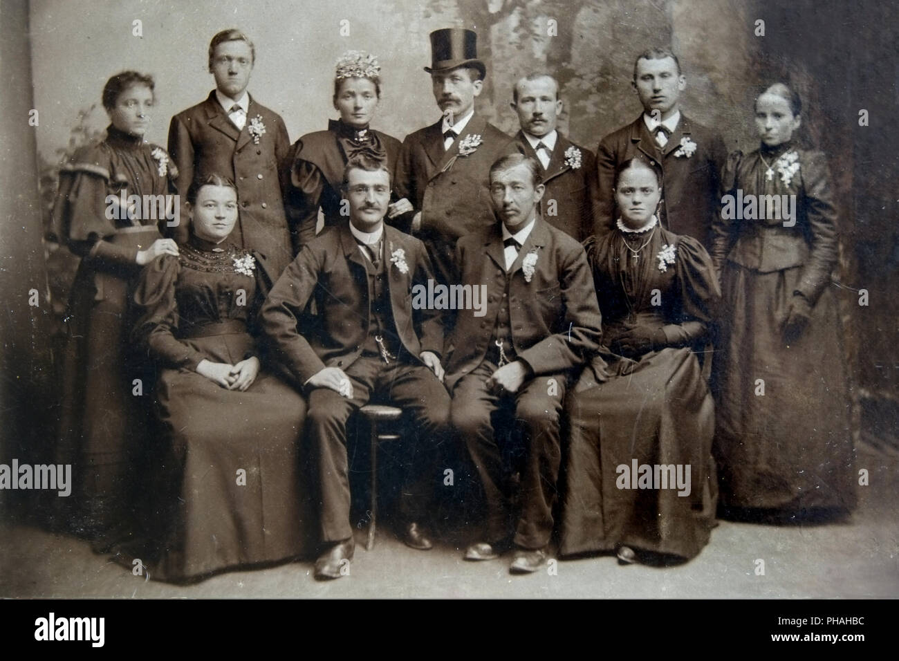 Gruppe ein Bild, ca. 1900 Stockfoto