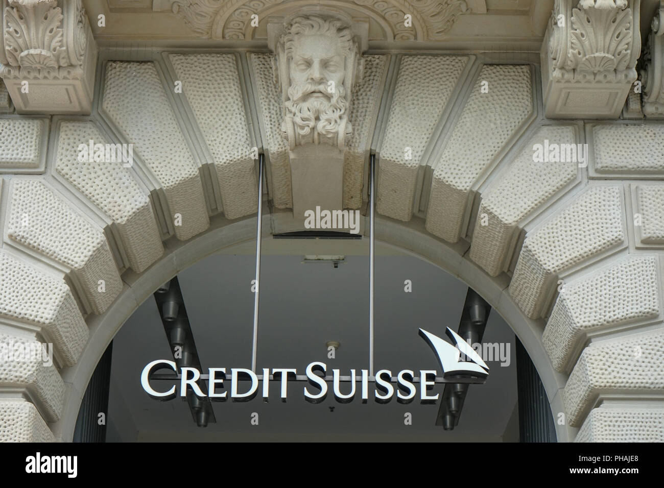Die zweitgrößte Bank in der Schweiz mit weltweiten Aktivitäten Stockfoto