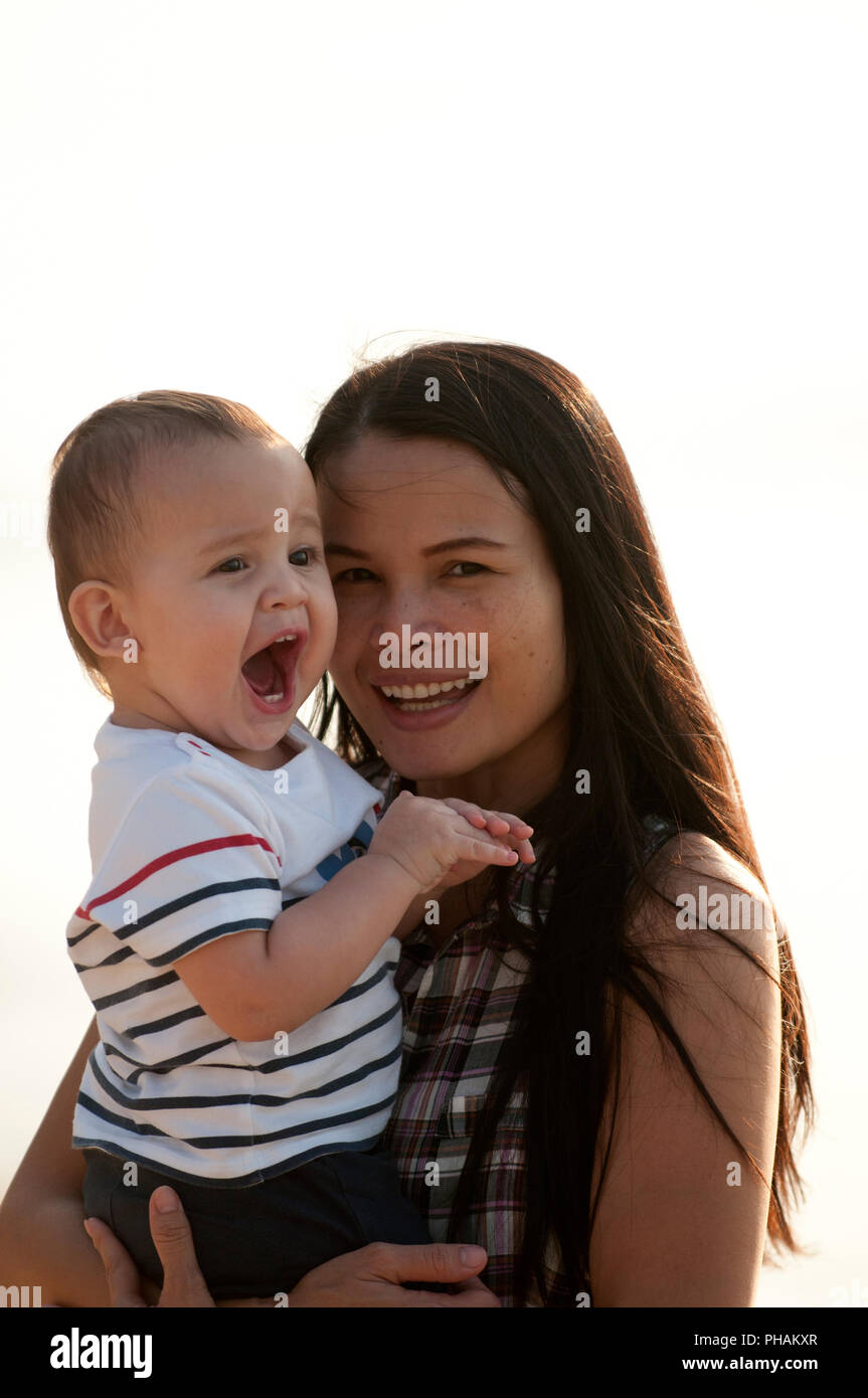 Mutter und Baby-Hapiness Stockfoto