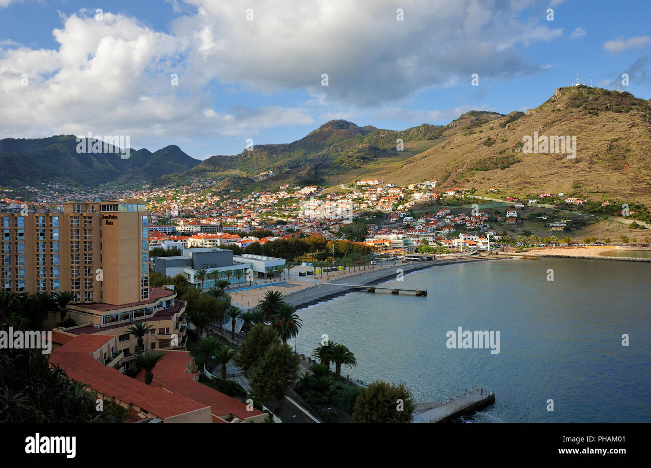 Machico, der ersten Hauptstadt der Insel Madeira, im 15. Jahrhundert. Portugal Stockfoto