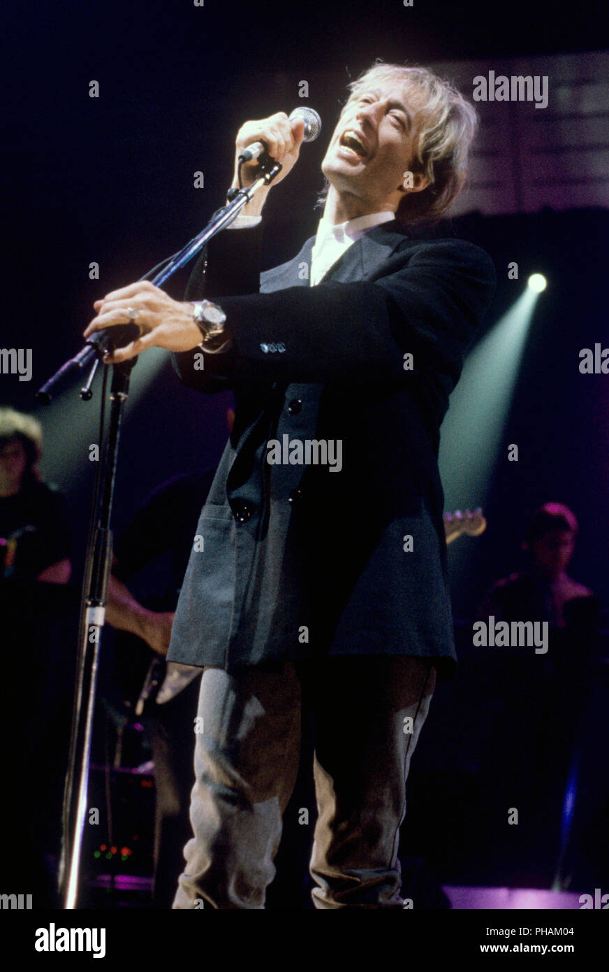 Robin Gibb (Bee Gees) am 24.05.1991 in Kiel. | Verwendung weltweit Stockfoto