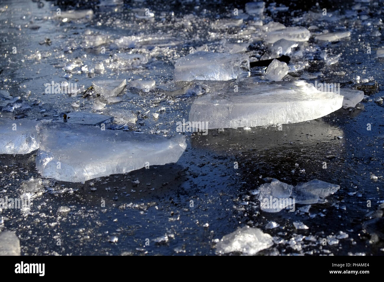 Zugefrorenen See Stockfoto