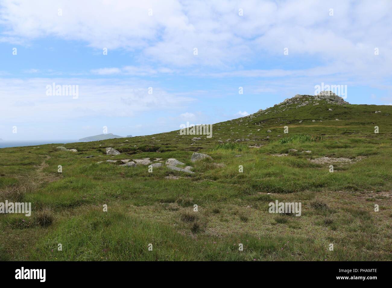 Gelände Clogher Head, Co.Kerry, Irland Stockfoto