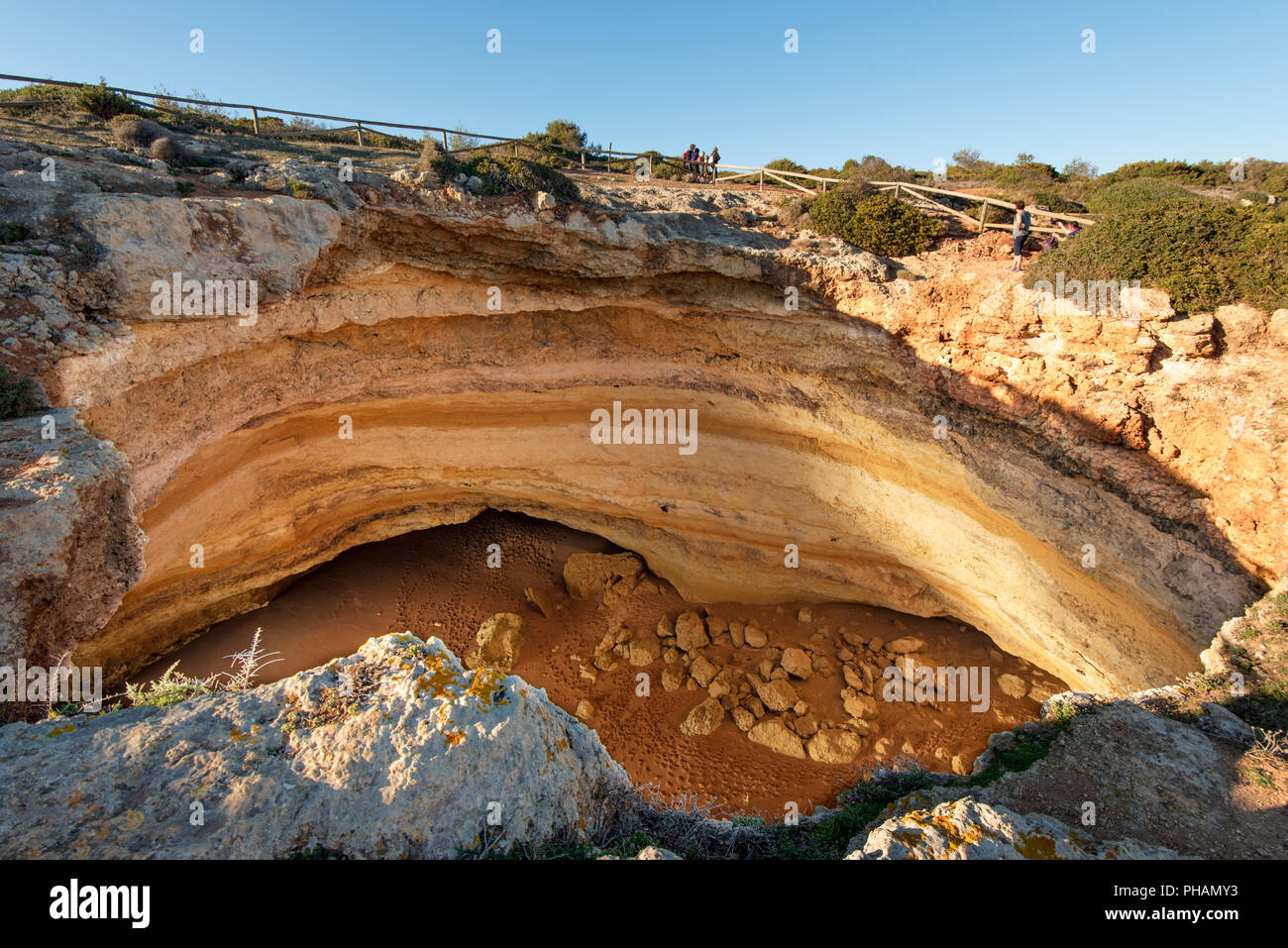 Das Meer Höhle von Benagil. Lagoa, Algarve. Portugal Stockfoto