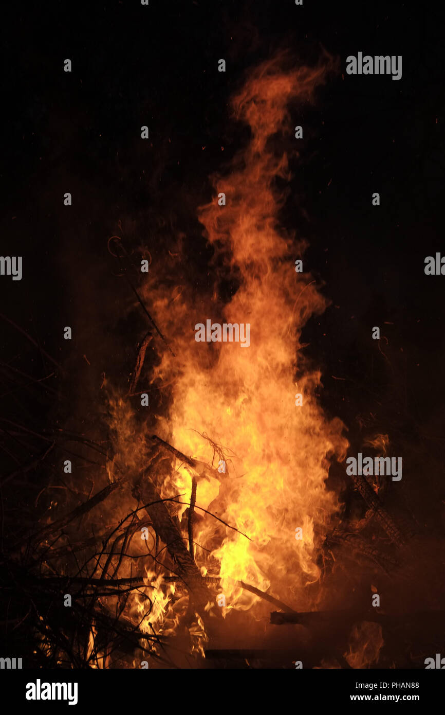 Walpurgisnacht, Ostern Brand Stockfoto