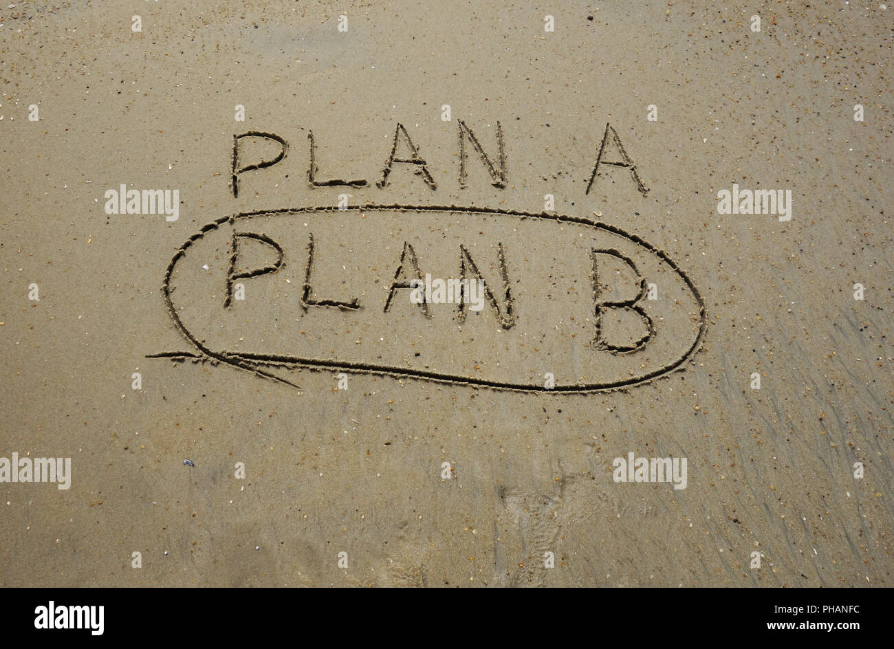 Wählen Sie "Plan B Stockfoto