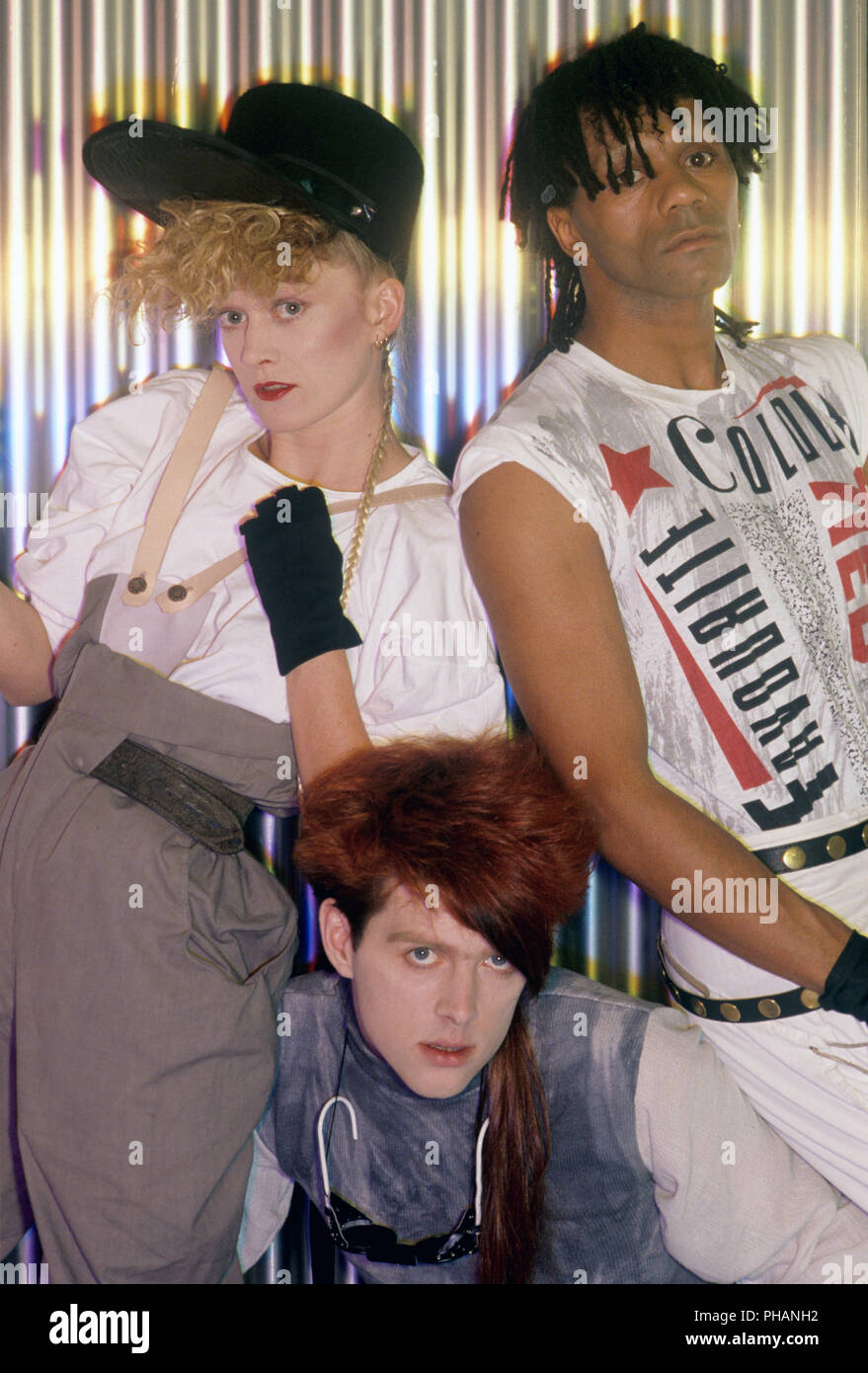 Thompson Twins (mit Tom Bailey) am 01.04.1983. | Verwendung weltweit Stockfoto