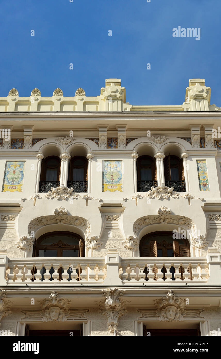 Detail eines traditionelles Gebäude. Madrid, Spanien Stockfoto