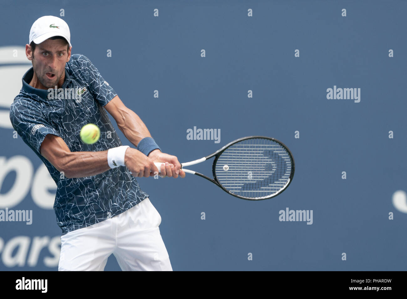 Novak Djokovic (SBR) konkurrieren auf dem 2018 US Open Tennis. Stockfoto