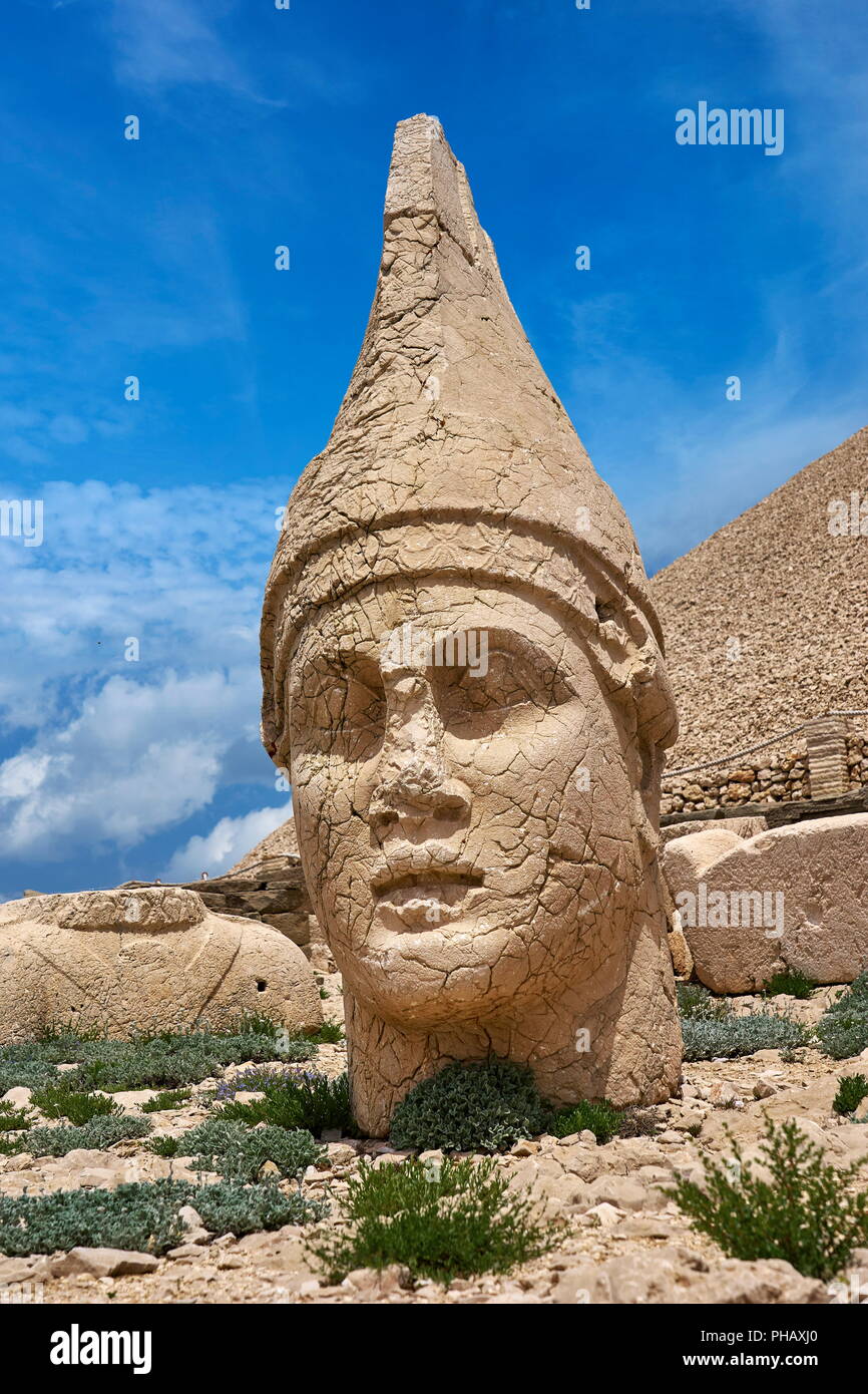 Berg Nemrut Dagi Nationalpark, Leiter des Antiochos, Türkei Stockfoto
