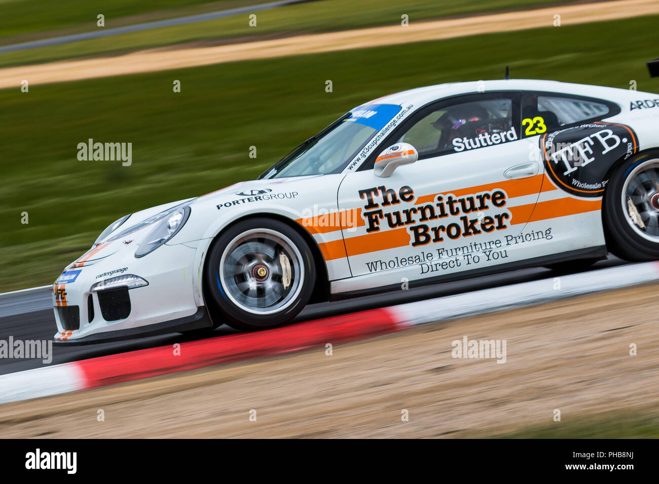 MELBOURNE, Australien - 1. SEPTEMBER: Daniel Stutterd in seiner GT3 Cup während der 2018 Shannon Staatsangehörigen, Runde 5 - Winton, Australien am 01 September 2018. Credit: Dave Hewison Sport/Alamy leben Nachrichten Stockfoto