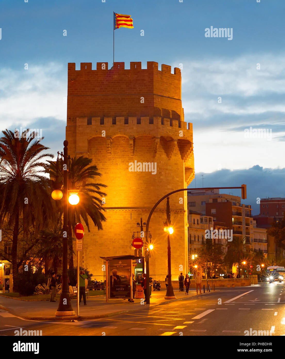 Serrano Türme, Valencia, Spanien Stockfoto