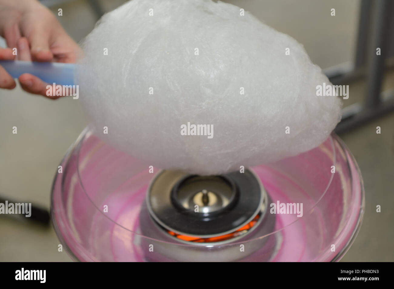 Hausgemachte köstliche Zuckerwatte Stockfoto
