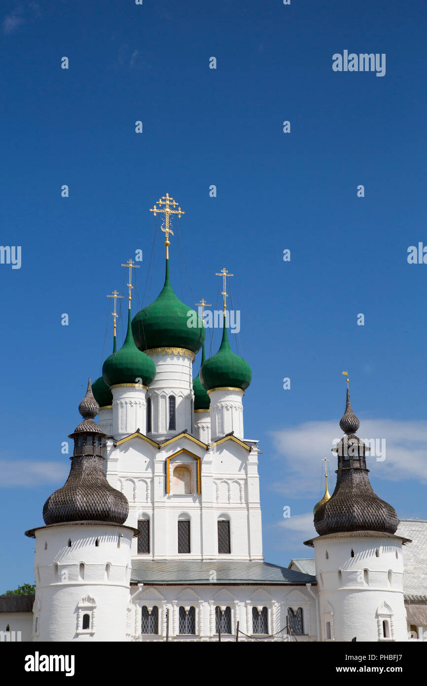 Gate Kirche St. Johannes der Göttlichen, Kreml, Rostow Weliki, Goldener Ring, Oblast Jaroslawl, Russland, Europa Stockfoto