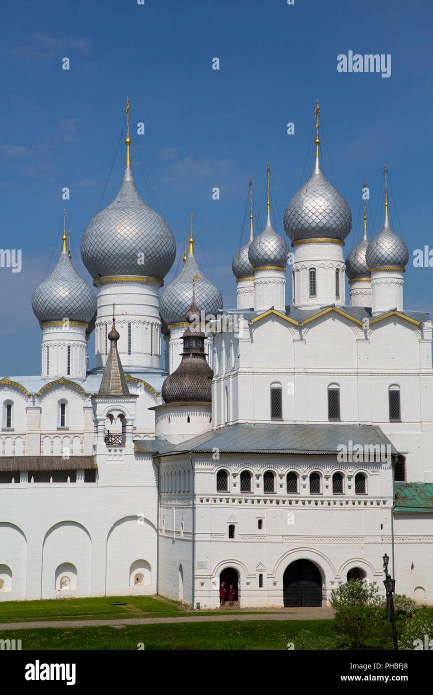 Die Auferstehung Christi Tor Kirche, Kreml, Rostow Weliki, Goldener Ring, Oblast Jaroslawl, Russland, Europa Stockfoto