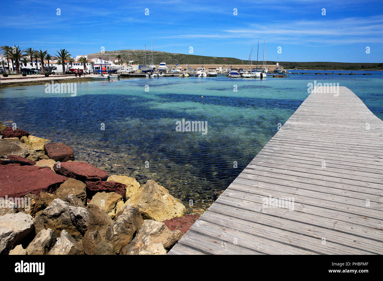 Fornells, Menorca, Balearische Inseln, Spanien, Mittelmeer, Europa Stockfoto