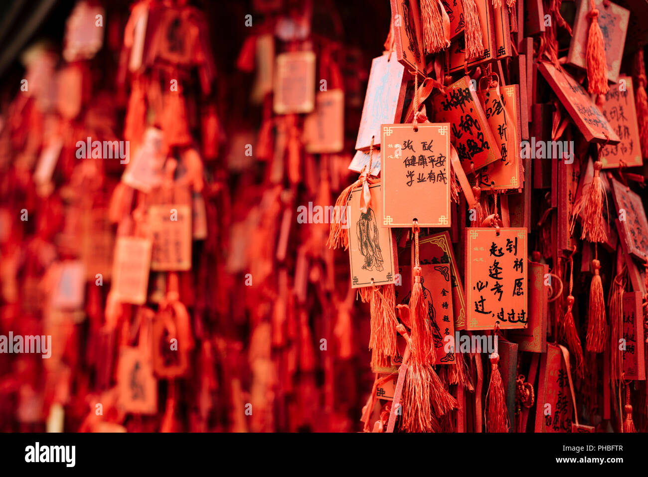 Glücksbringer Tokens, konfuzianischen Tempel, Jianshui, Provinz Yunnan, China, Asien Stockfoto