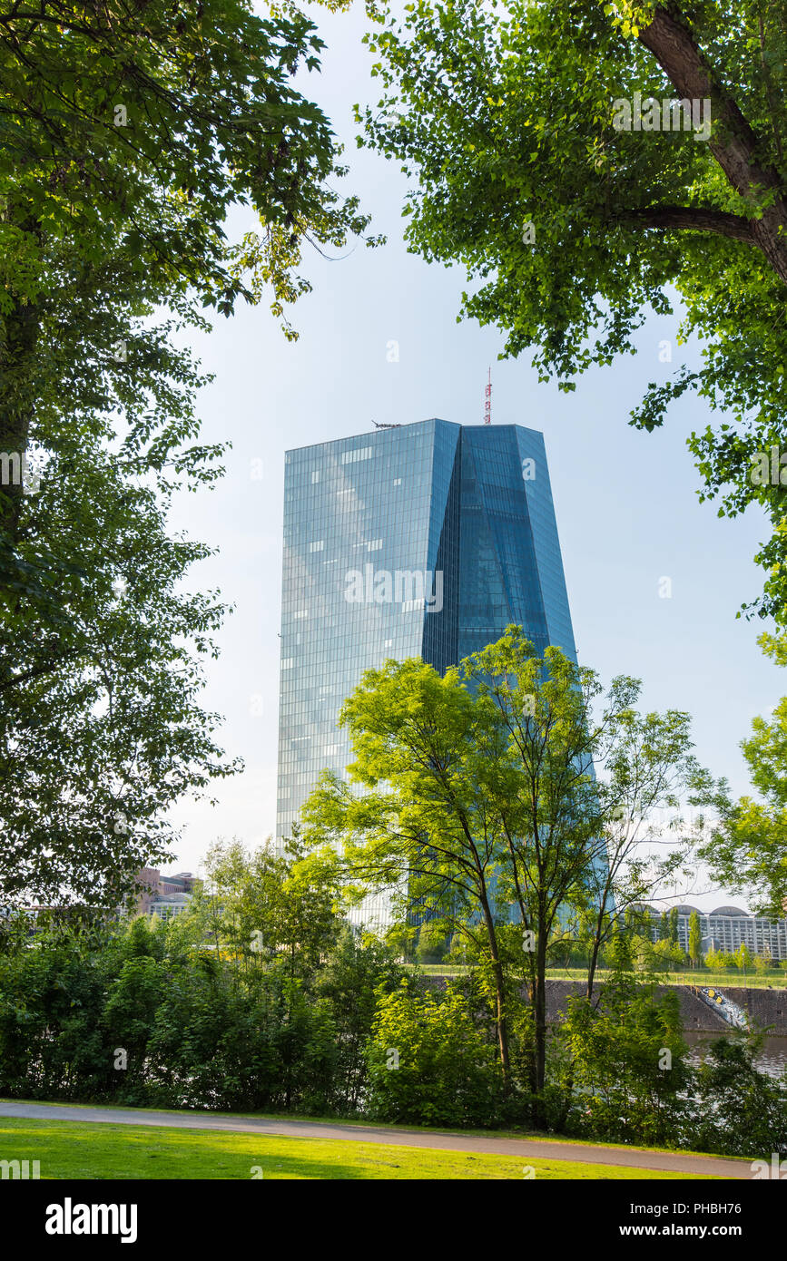 Gebäude der Europäischen Zentralbank EZB in Frankfurt am Main, Deutschland Stockfoto