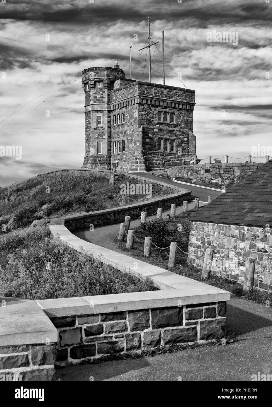 Historische Cabot Tower auf dem Signal Hill in St. John's, Neufundland und Labrador Stockfoto