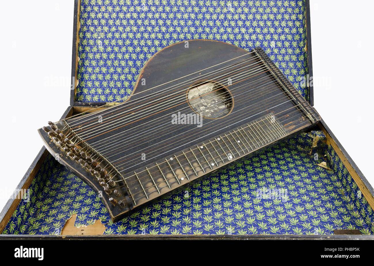 Alte zither Stockfoto