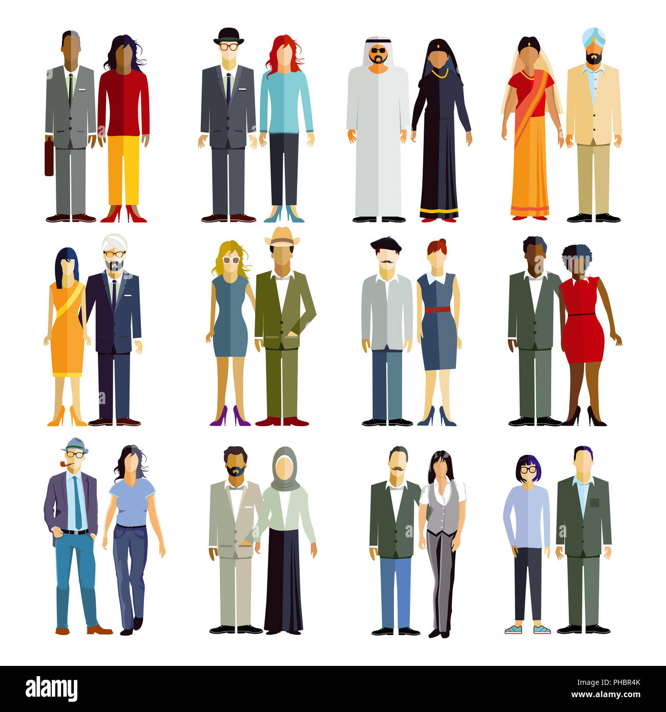 Eine internationale Gruppe von Personen Stockfoto