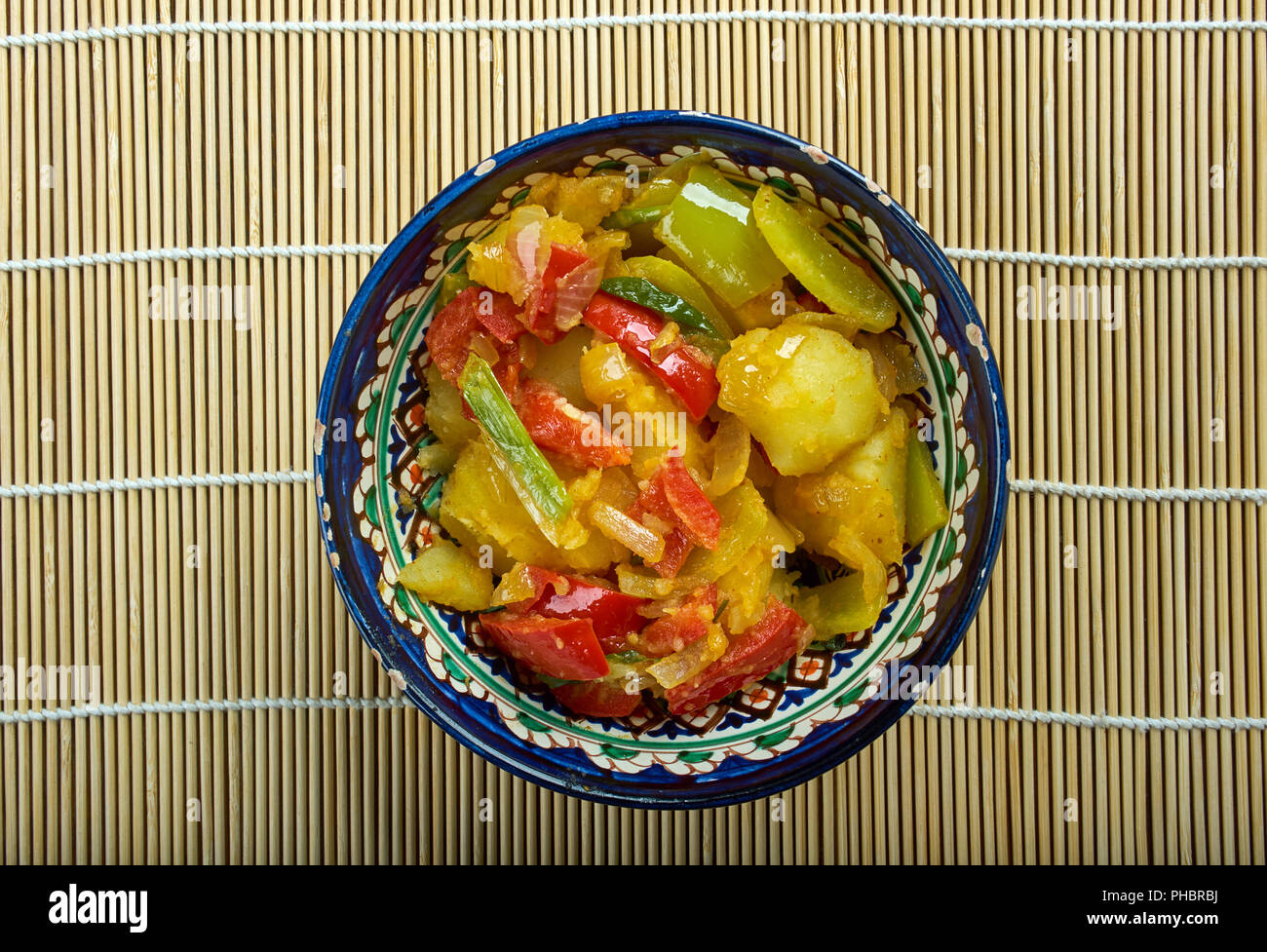 Aloo gobhi Mutter Stockfoto