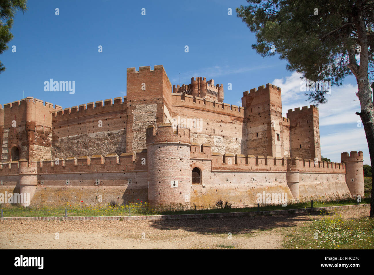 Die mittelalterliche Burg von La Mota in der spanischen Stadt Medina de Campo in der Provinz Valladolid Kastilien und Leon Spanien Stockfoto