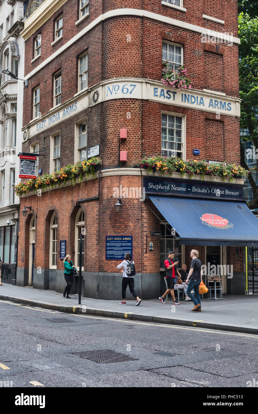 East India Arms Pub, Fenchurch Street, London, England, Großbritannien Stockfoto