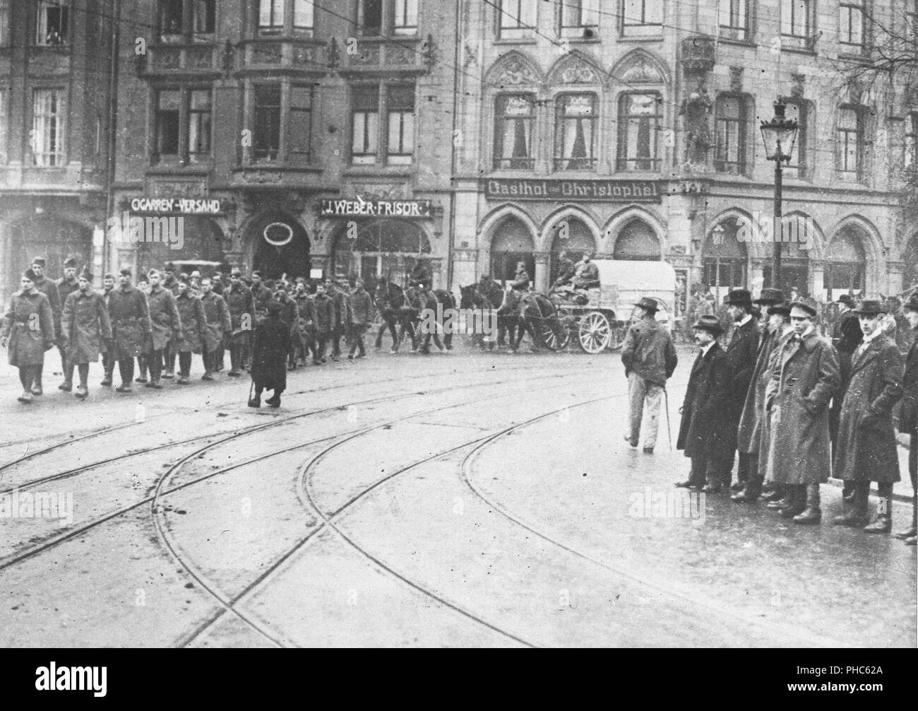 1919 - der Besatzungsarmee - Amerikaner Trier, Deutschland Stockfoto