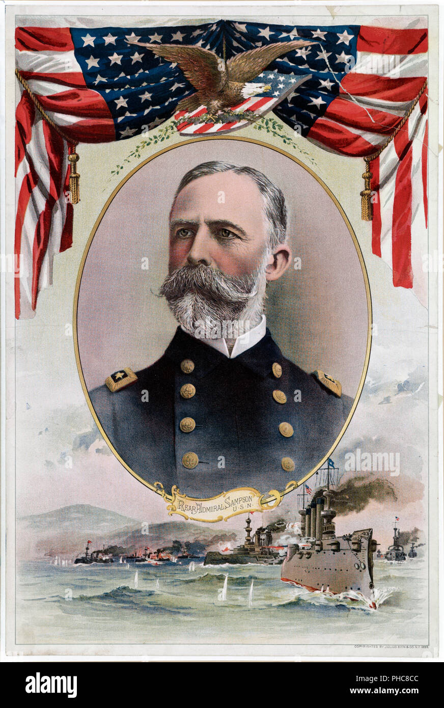 Hinterer Admiral Sampson U.S.N. Ca. 1899 Stockfoto