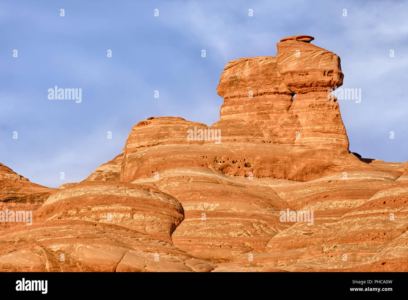 Alte Rockwall, Arches National Park Stockfoto