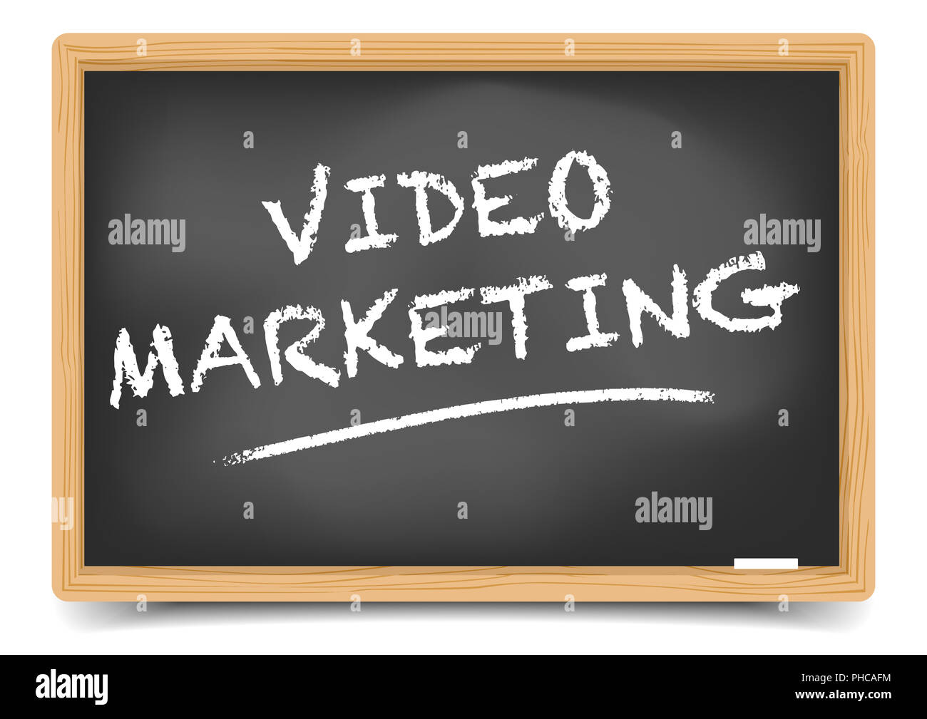 Tafel Video Marketing Stockfoto