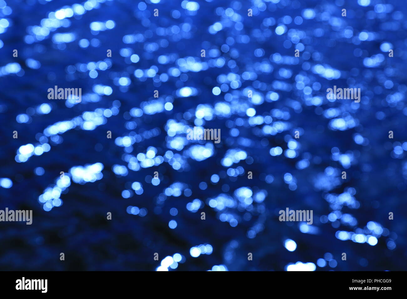 Hintergrund glitzernde Wasser bokeh Stockfoto
