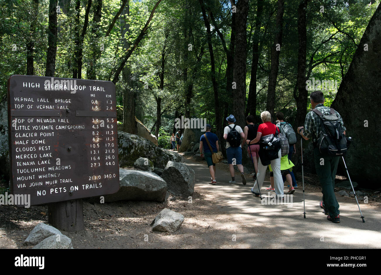 Yosemite. High Sierra Loop Trail Stockfoto