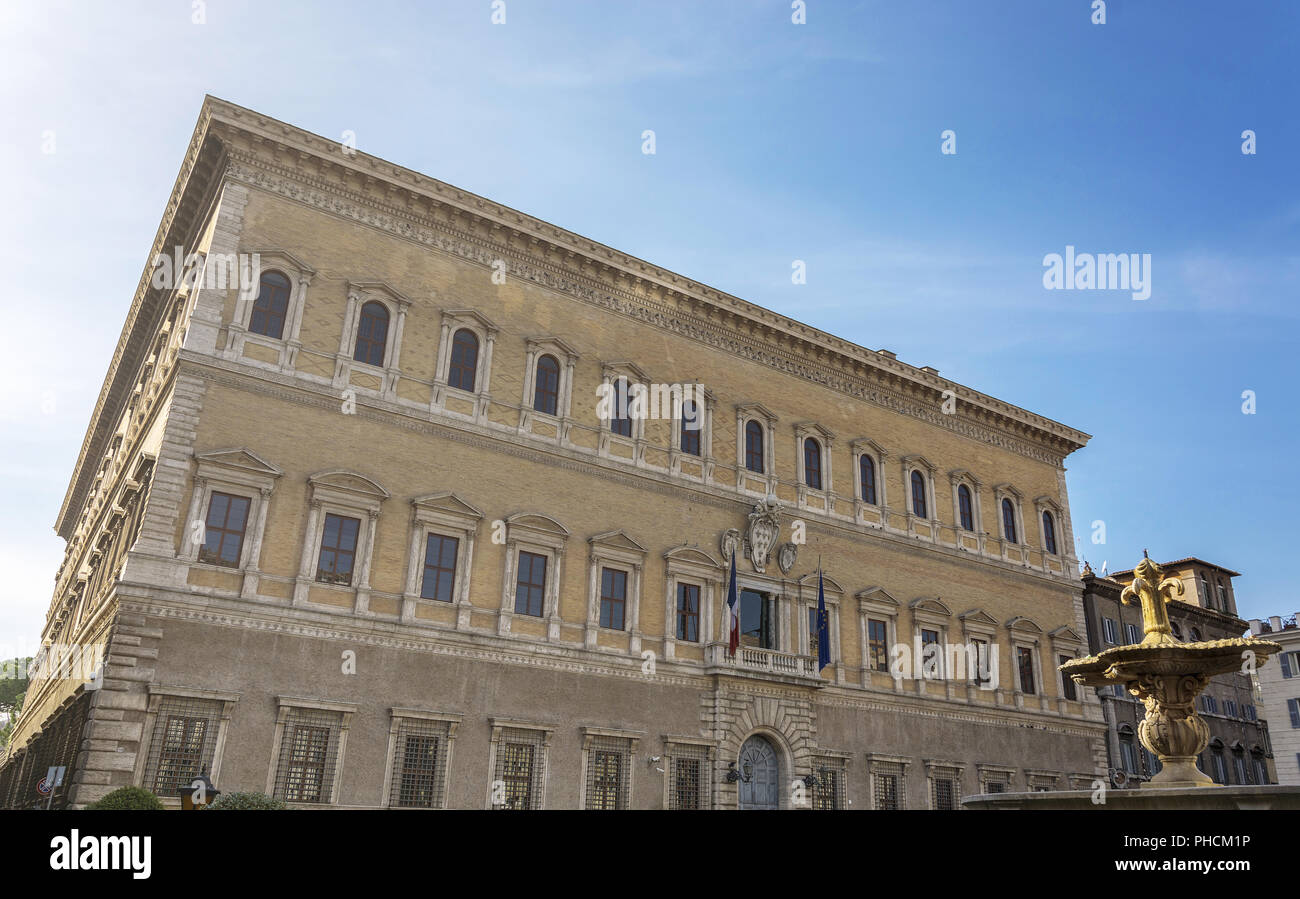 Palazzo Farnese in Rom Stockfoto