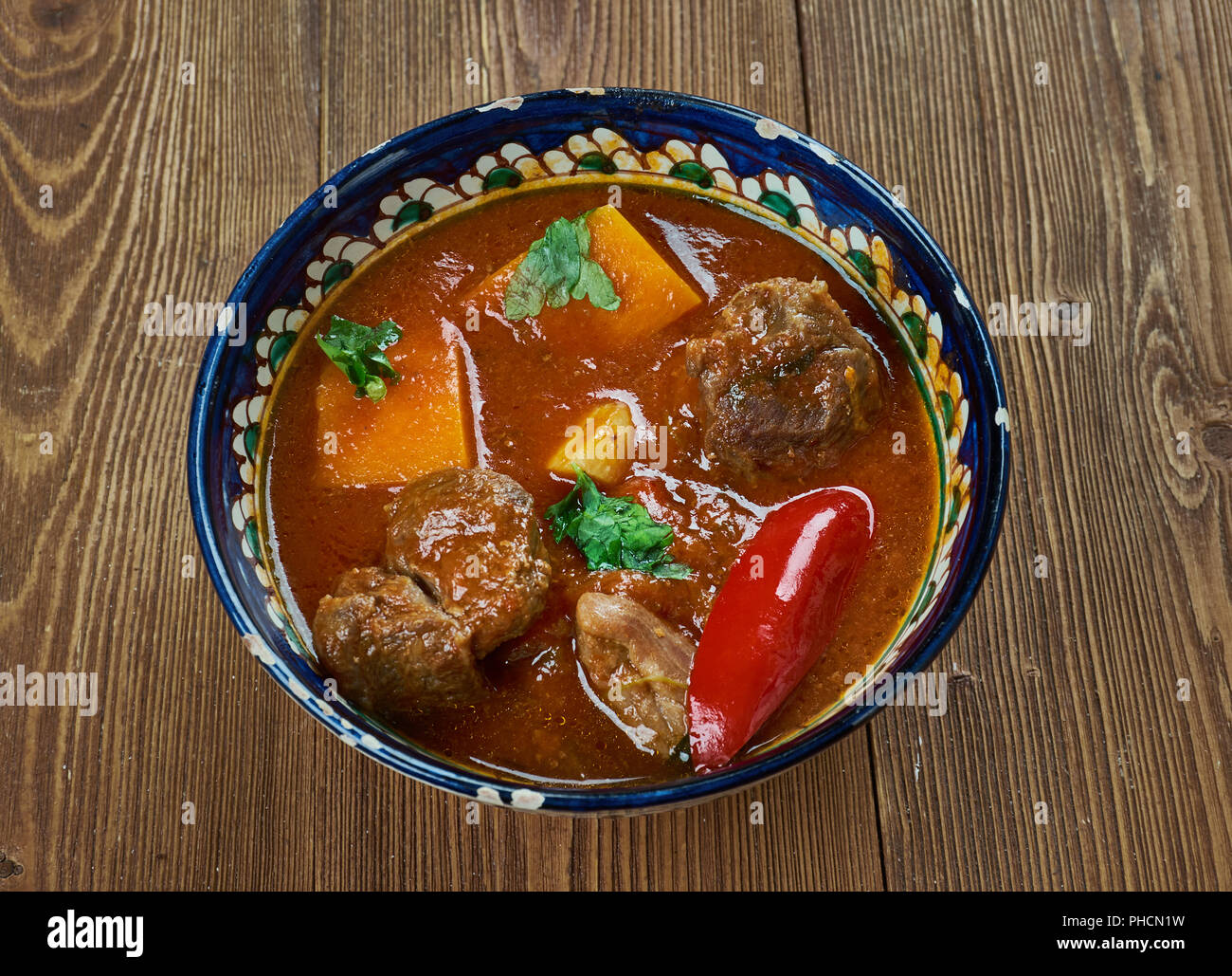 Rindfleisch Vindaloo curry Stockfoto