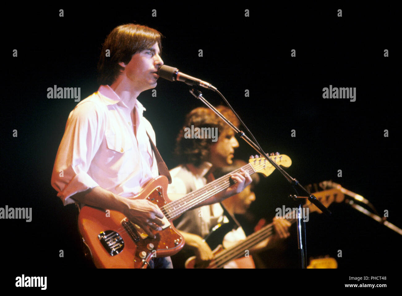 Jackson Browne am 15.03.1986 in Essen. | Verwendung weltweit Stockfoto