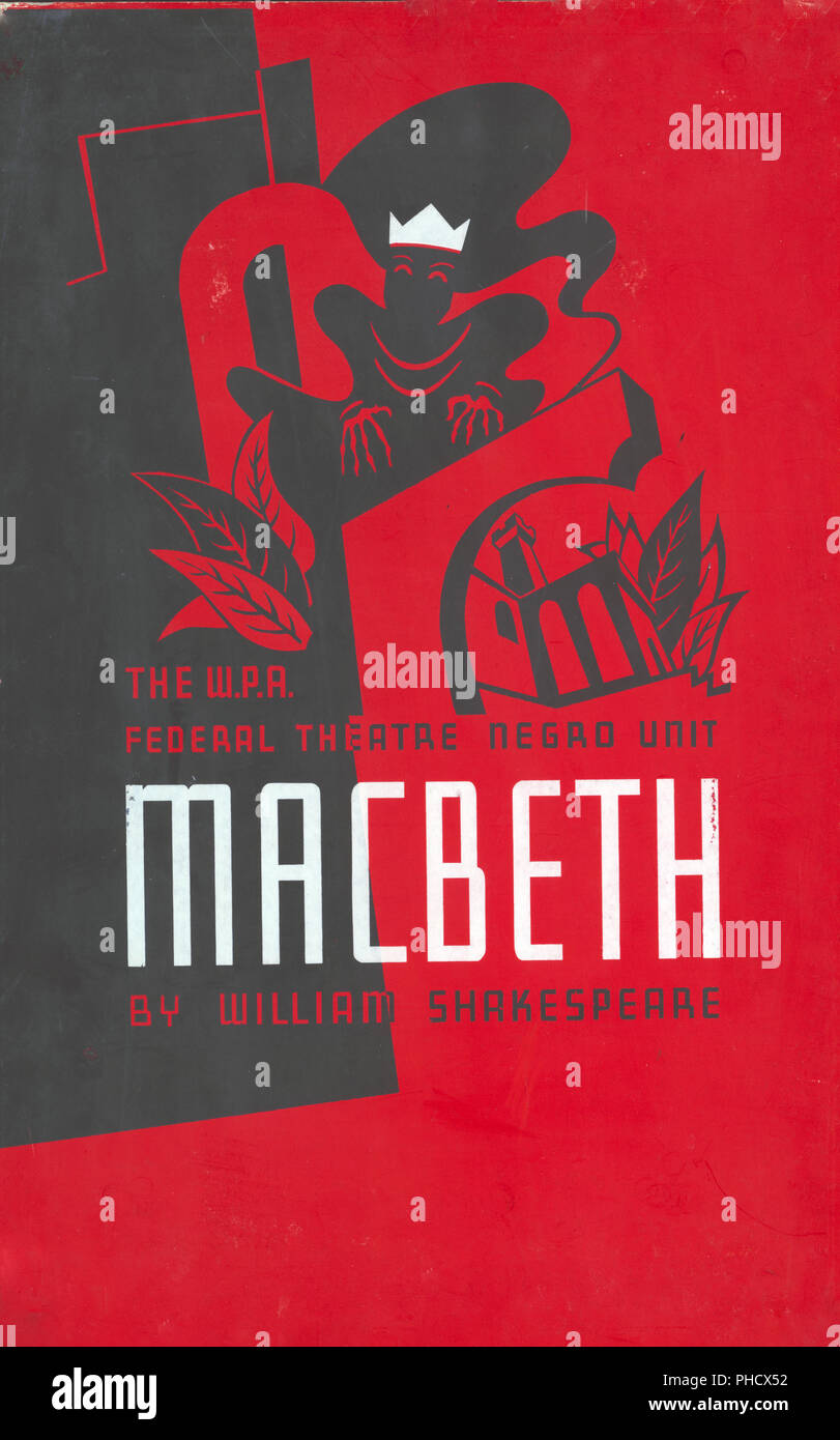 W.P.A. Federal Theater Negro Unit stellt [] Macbeth von William Shakespeare Stockfoto