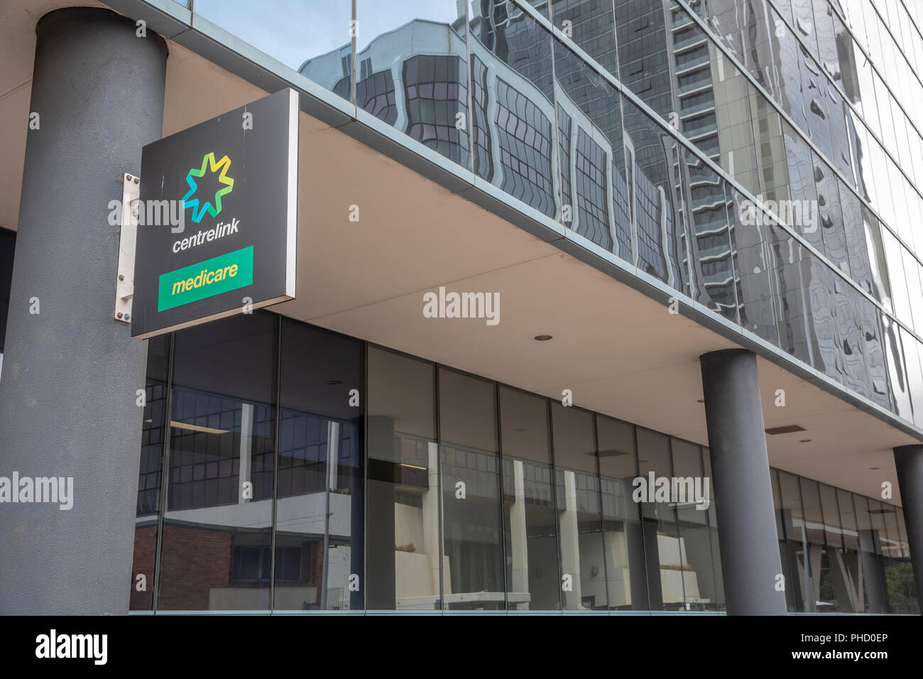 Medicare und Centrelink commonwealth Büros in Parramatta, Sydney, Australien Stockfoto