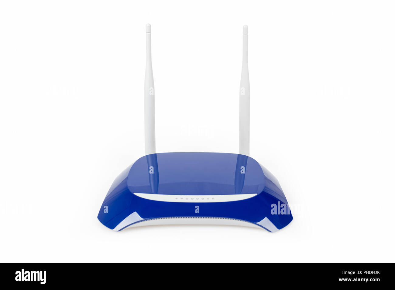 Blau Router isoliert Stockfoto