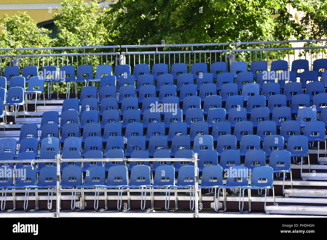 Haupttribünesitzplätze Stockfoto