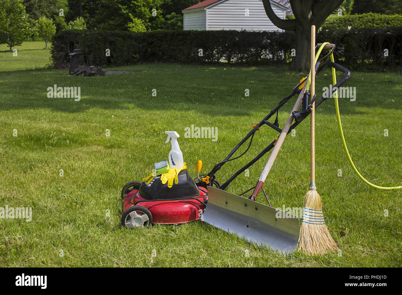Spring Cleaning Tools Stockfoto