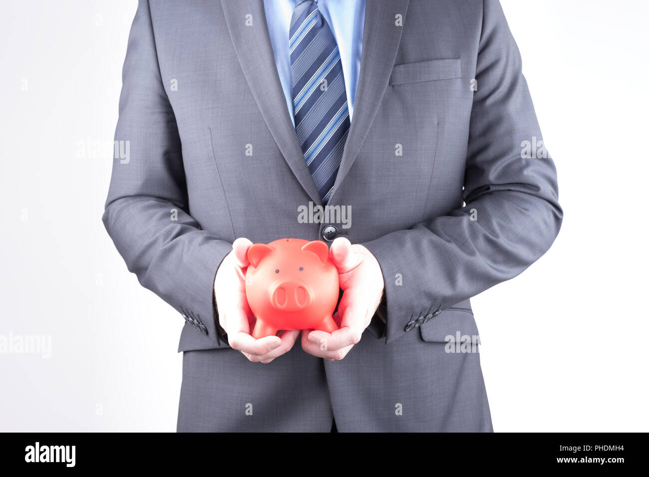 Geschäftsmann mit Geld in der Hand Stockfoto