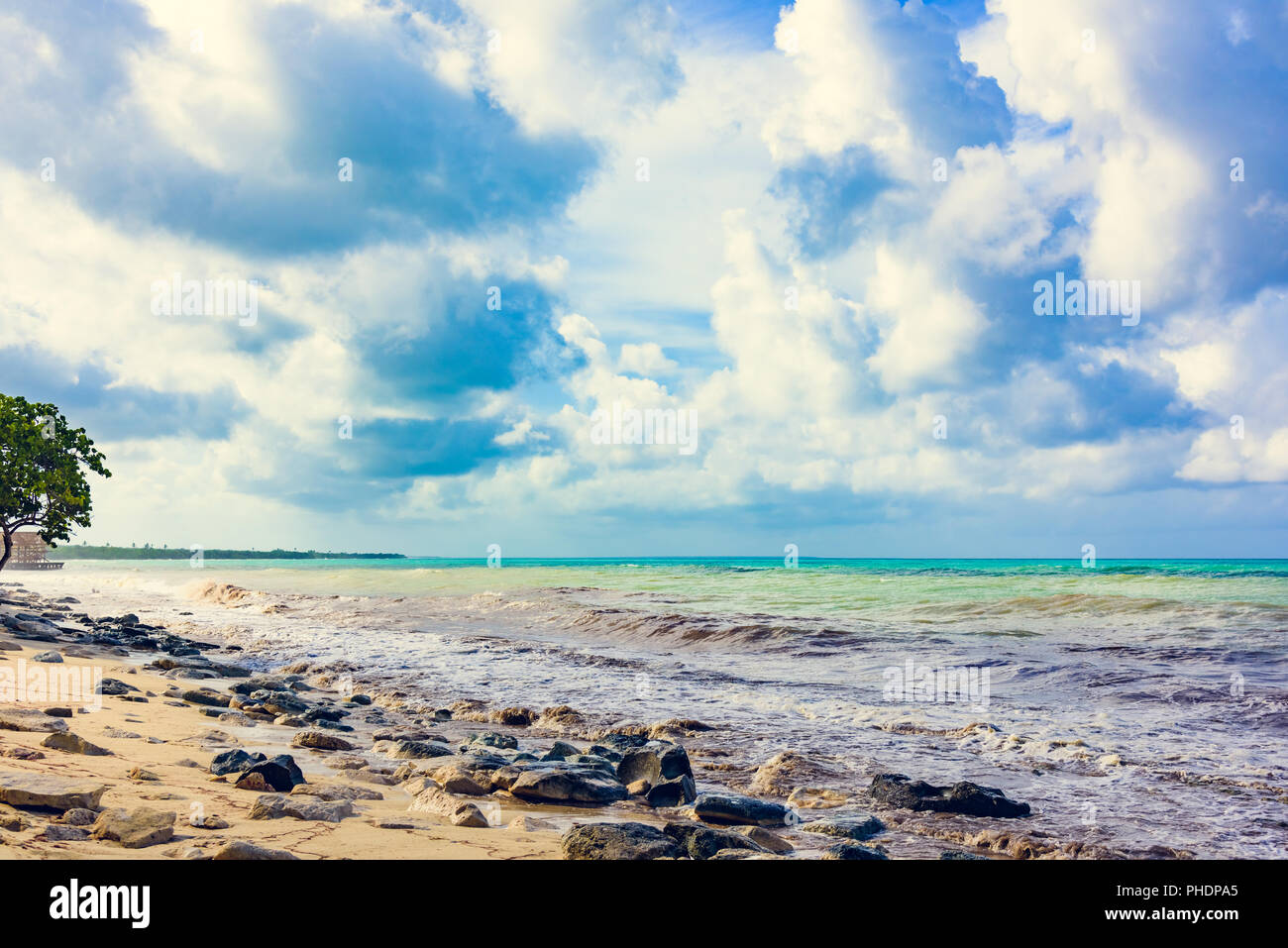 Magisches Paradies Strand der Karibik Stockfoto
