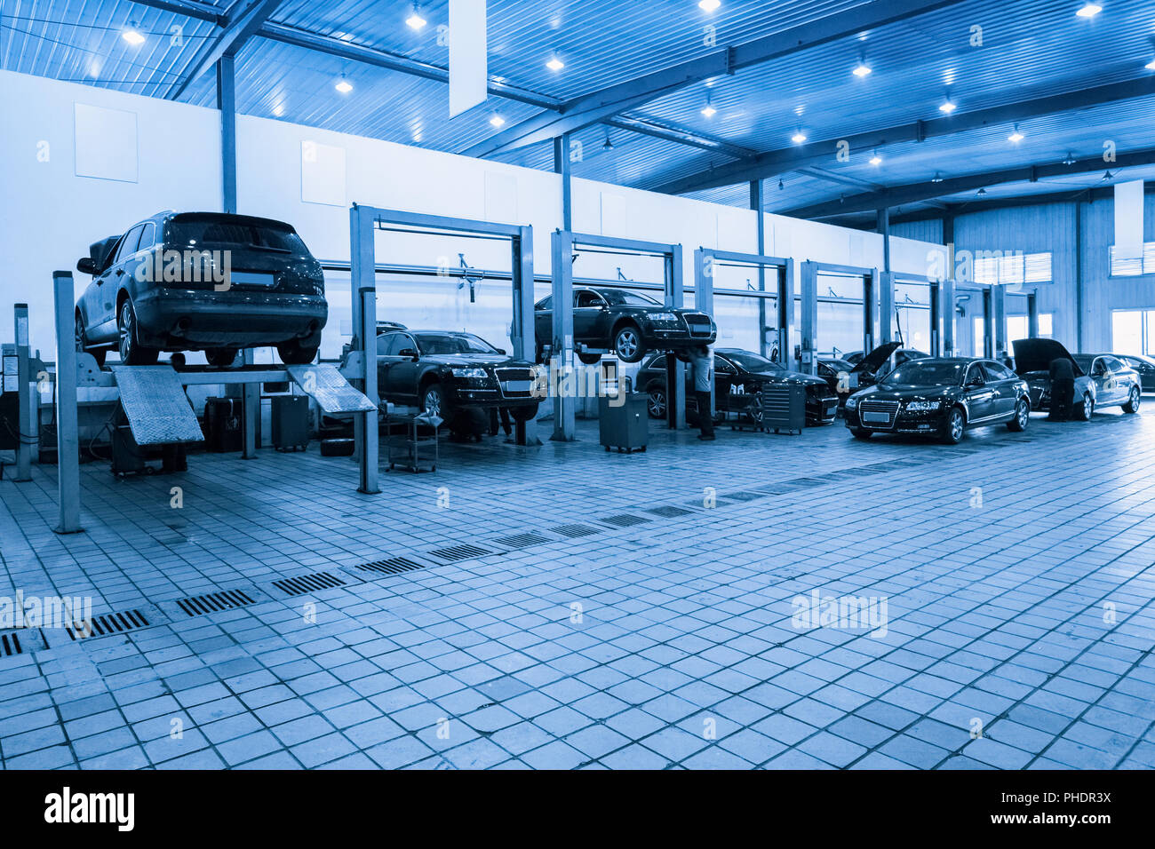 Auto Reparatur Werkstatt Stockfoto