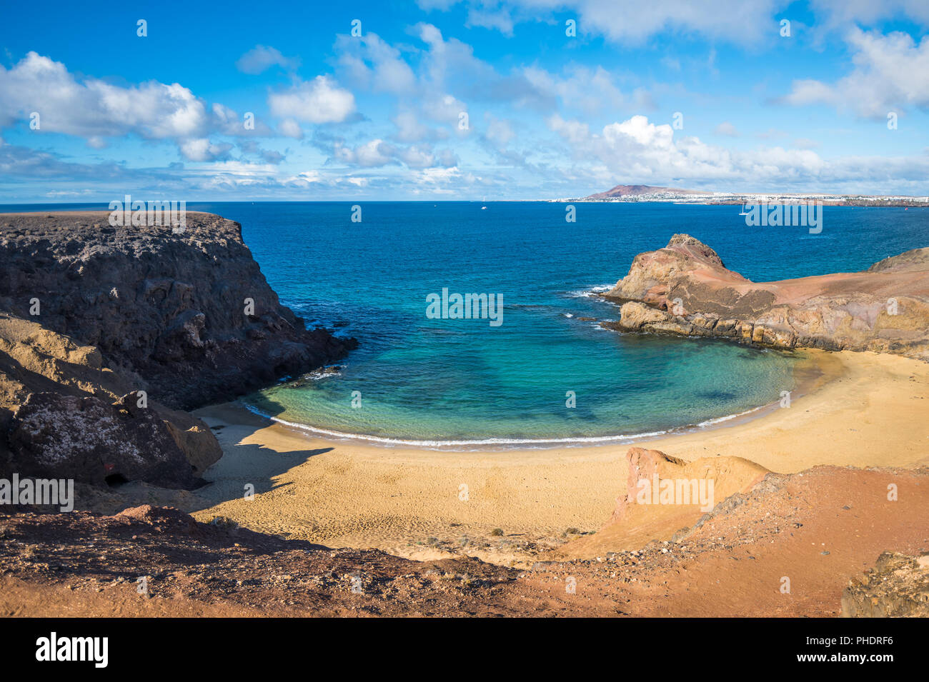 Papagayo Beach, Lanzarote, Kanarische Inseln, Spanien Stockfoto